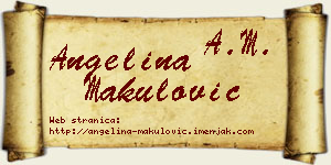 Angelina Makulović vizit kartica